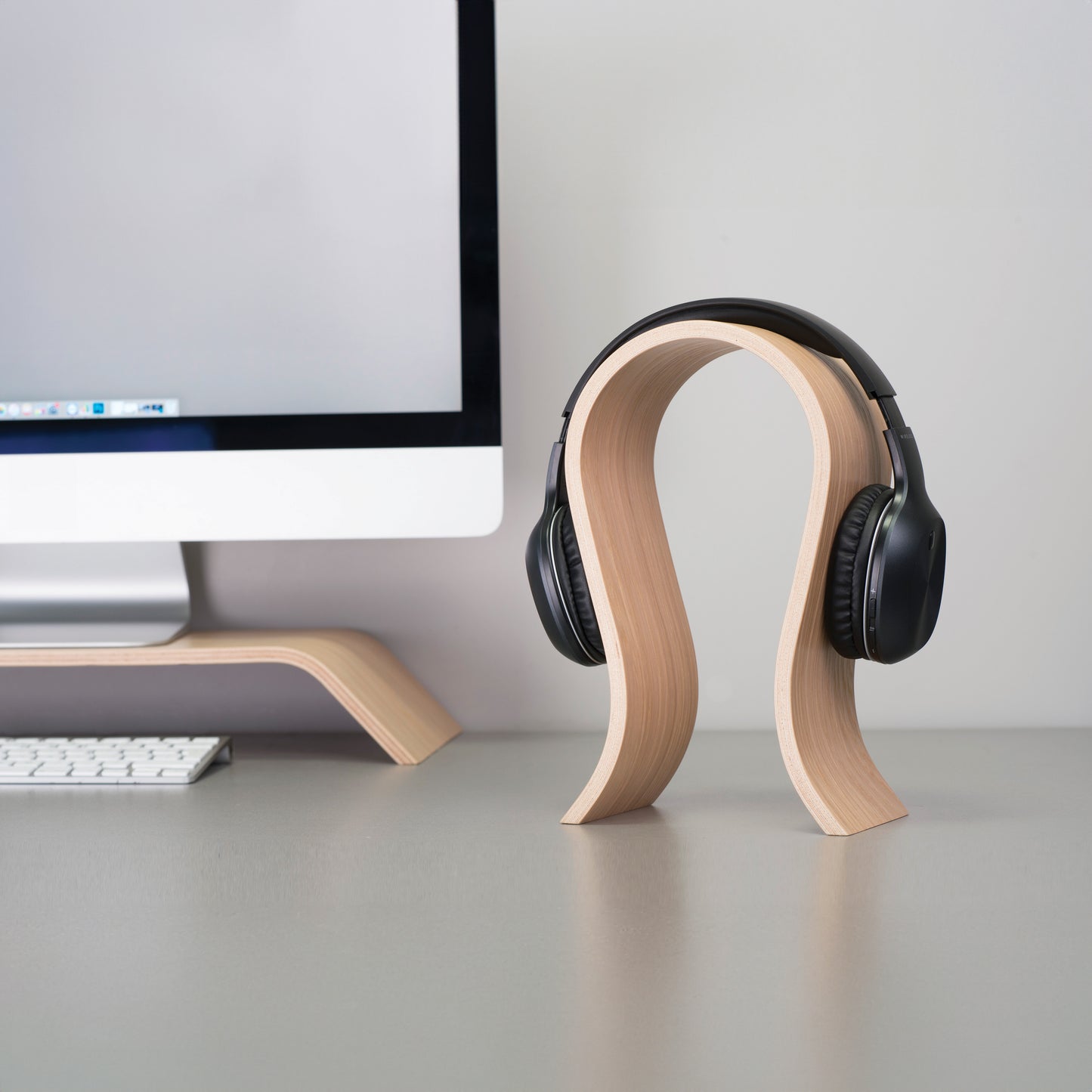 Wooden Headphones Stand, Minimalist, Scandinavian Design