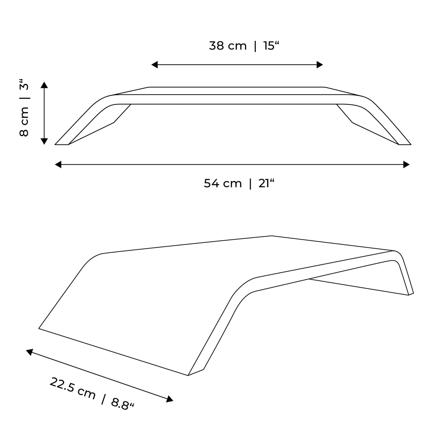 Wooden Computer Monitor Stand Riser for Desk, 6 Colors