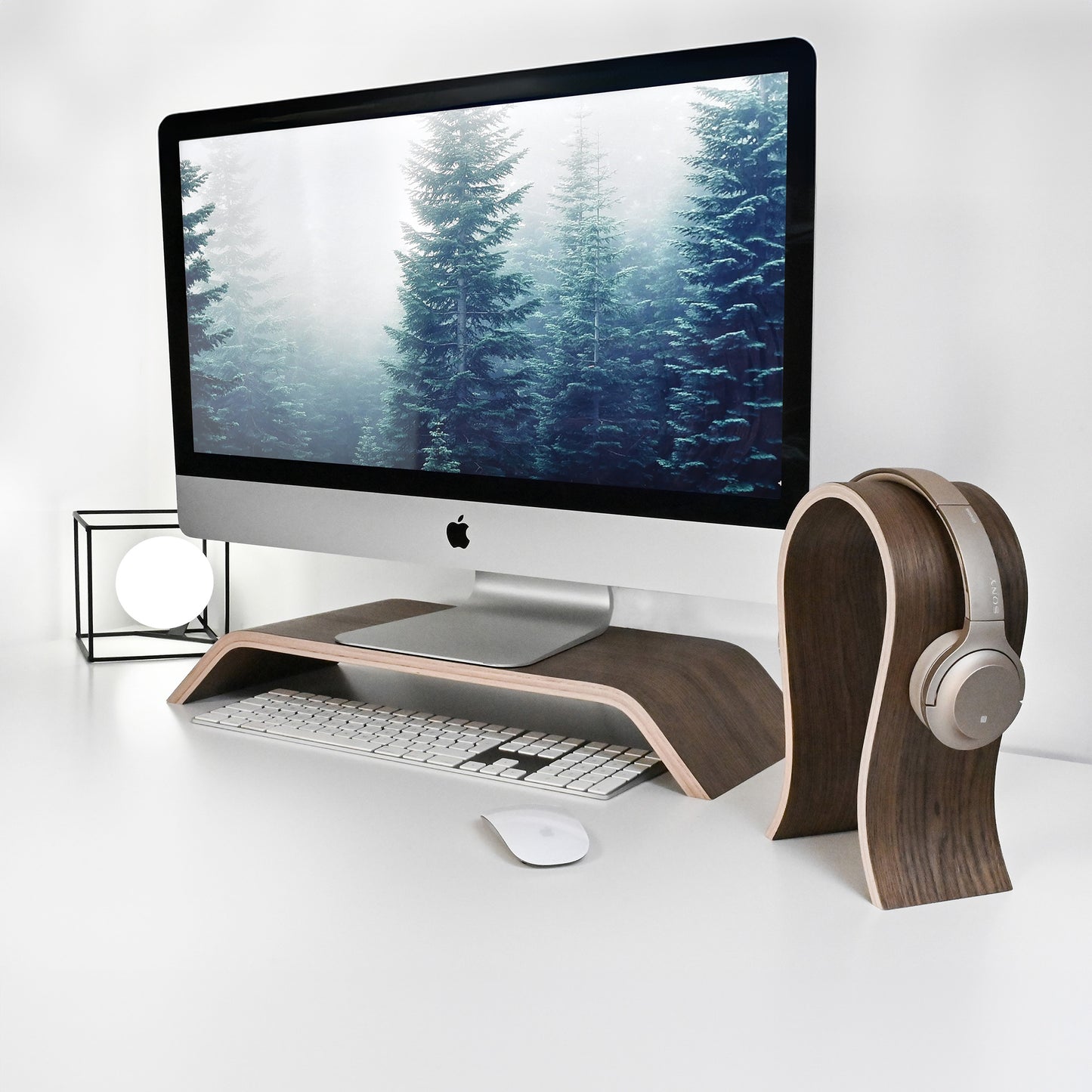 Wooden Computer Monitor Stand Riser for Desk, 6 Colors