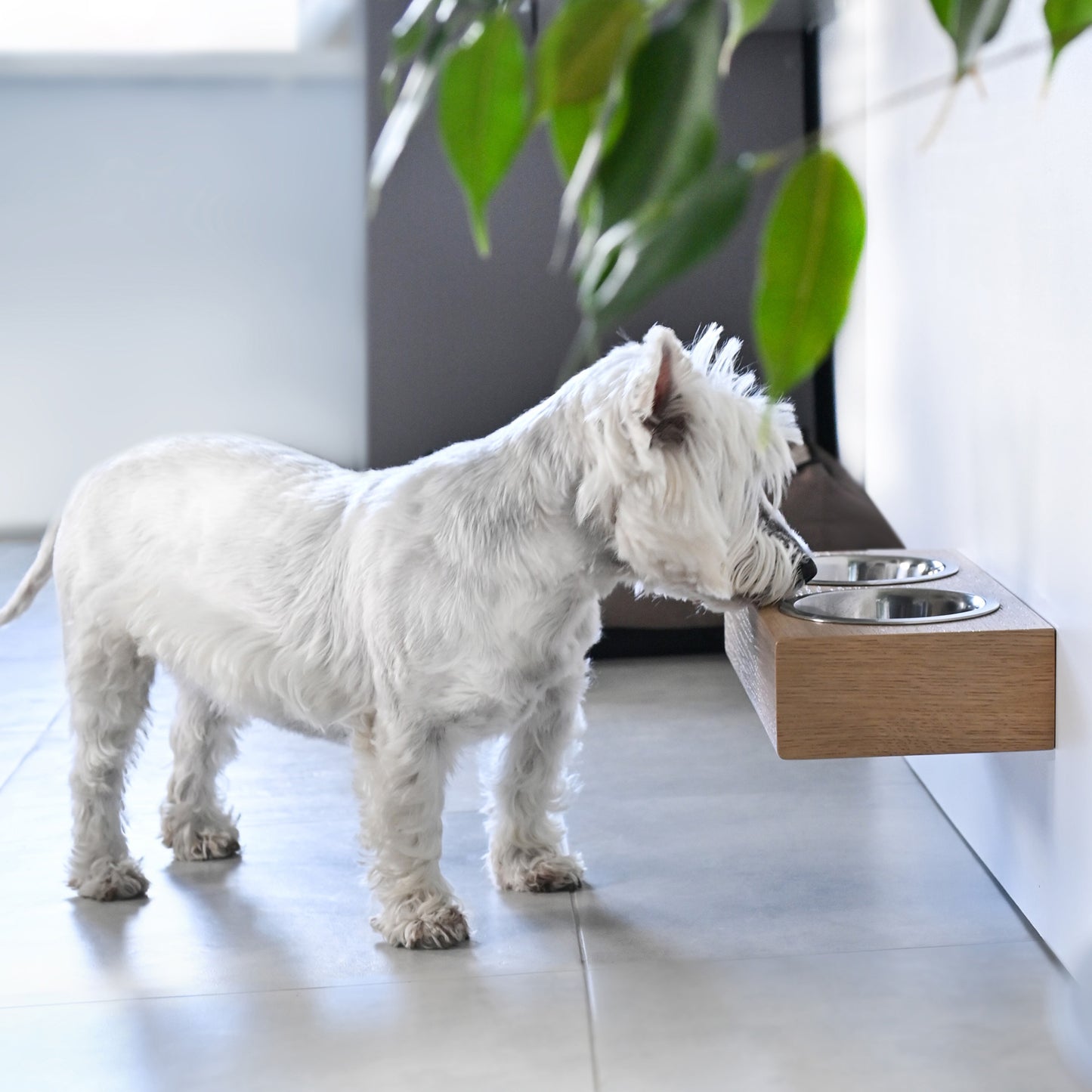 Wooden Elevated Dog Bowl Stand, 3 Sizes for Dogs and Cats