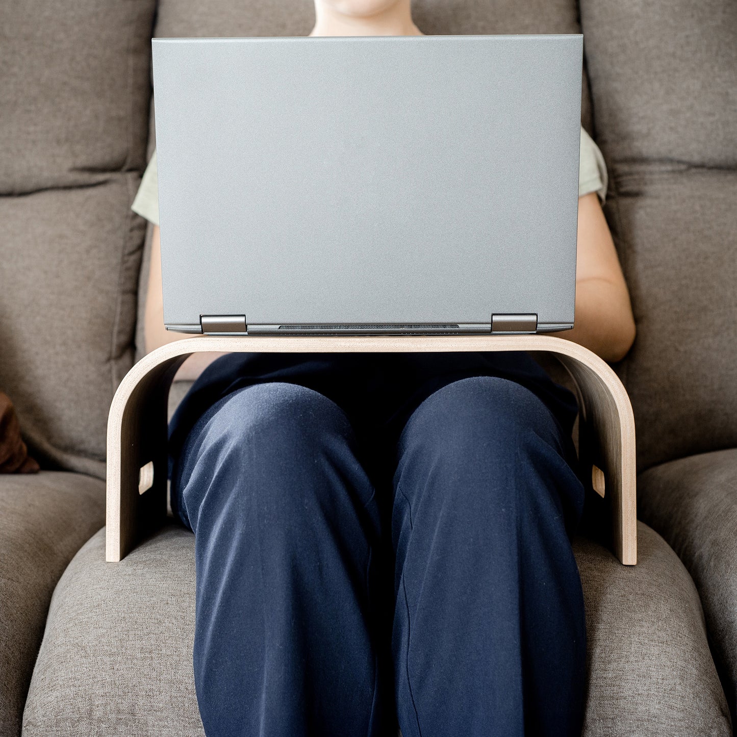 Wooden Laptop Tray - Portable Lap Desk with Ventilation